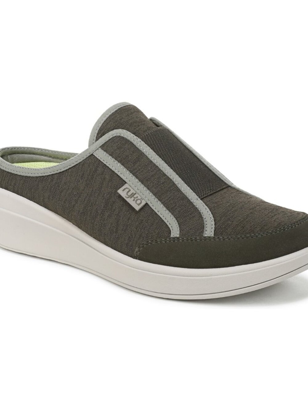 Ryka Women's 12 Wide Lounge Slip on Mule Shoes - Alpine Green - 60% off Retail